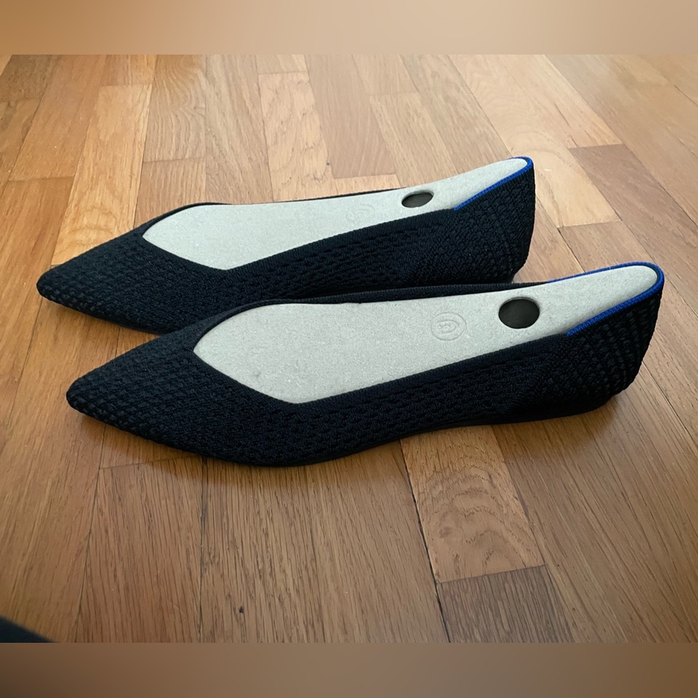 Rothys point black shoes